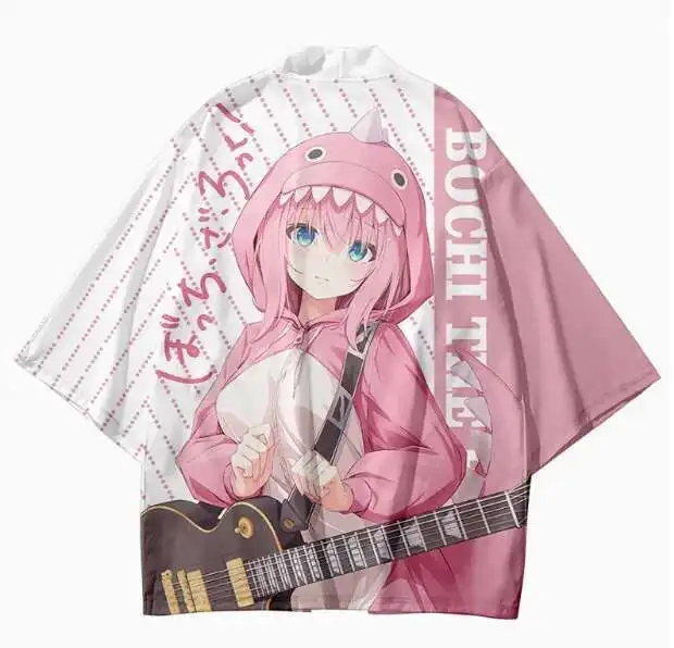 Аниме Bocchi The Rock Gotoh Hitori футболка с короткими рукавами летний карнавальный костюм повседневные студенческие свободные топы аниме