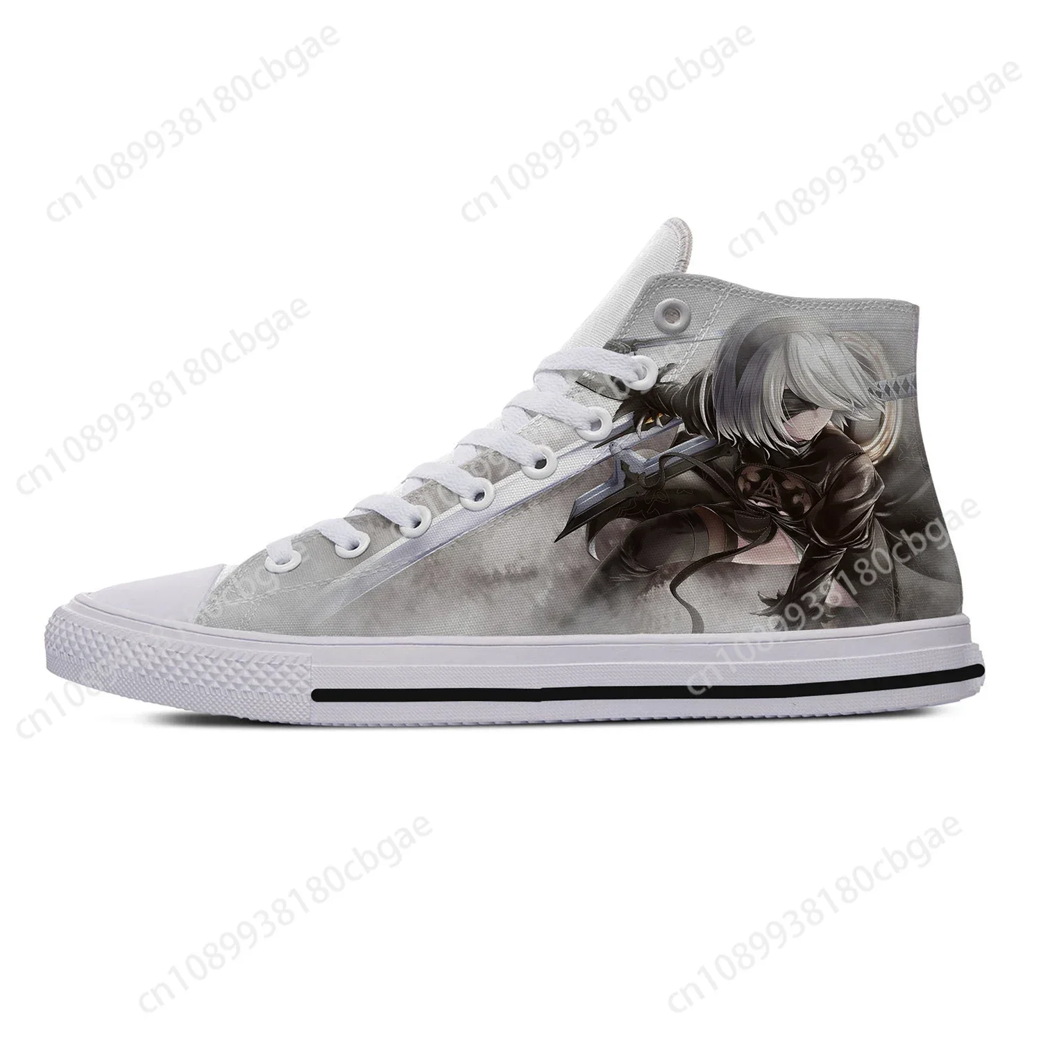 

NieR Automata High Top Sneakers Mens Womens Teenager Hot Fashion Casual Shoes Canvas Running Shoes 3D Print Lightweight shoe