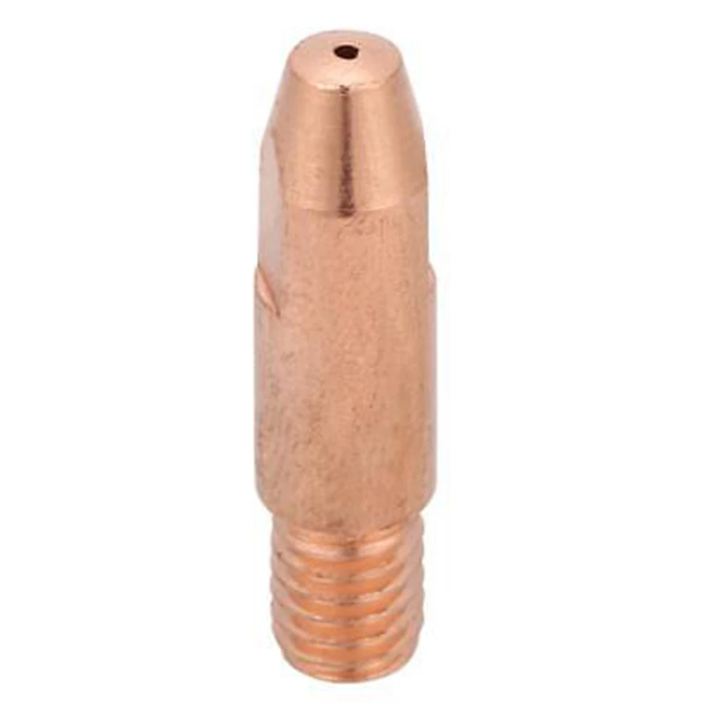 0.8/1.0/1.2mm Copper Contact Tip M6 For 24KD MIG/MAG Welding Torch  2.8cm/1.1inch Made Of Red Copper, High Temperature Re