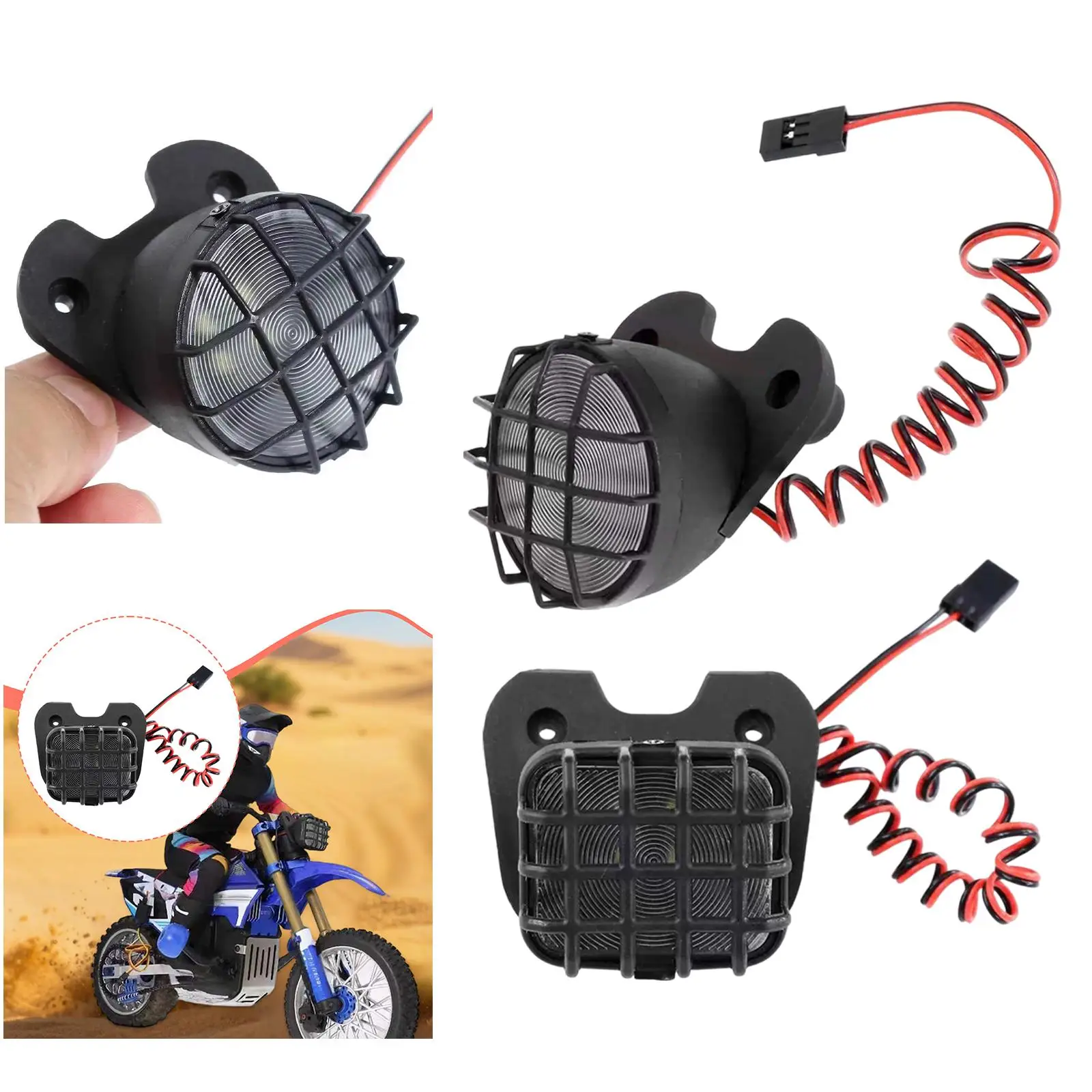 1/4 RC Motorrad Scheinwerfer Tragbares Ersatzzubehör für -