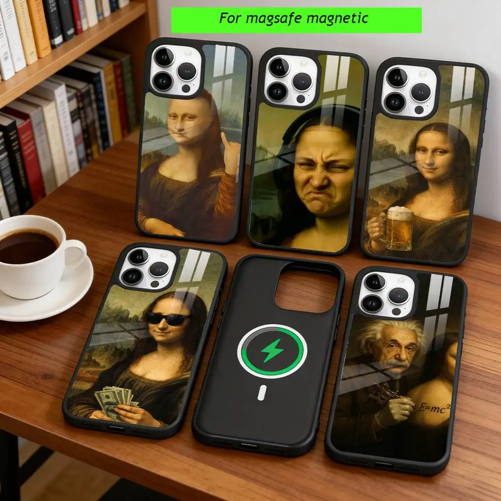 

A ridiculous Mona Lisa meme Phone Case For iPhone17,16,15,14,13,12,11 Plus,Pro Magnetic with Magsafe Wireless Charging