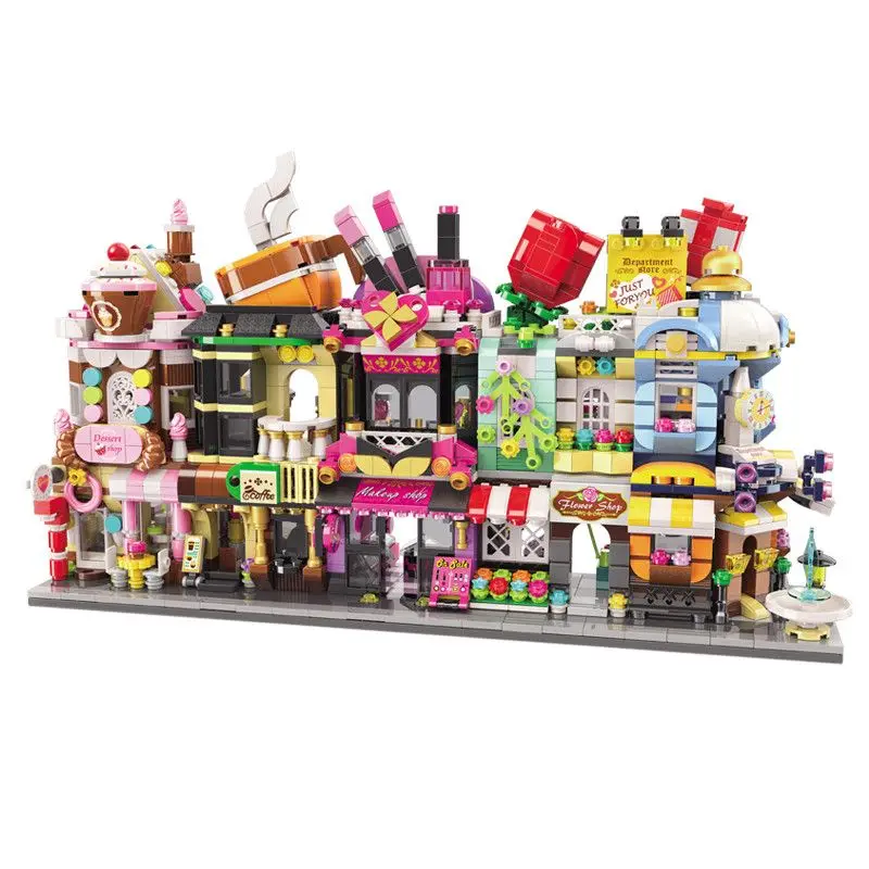 Keeppley Building Blocks Colorful Street View Halloween Secret Room Ornaments Collection Gifts