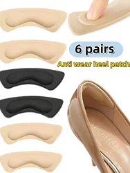 6 Pair Of Wear Resistant Heel Pad Self Adhesive Protection Pad Can ImproveThe Fit And Comfort Shoe Prevent Slipping Water Bubble