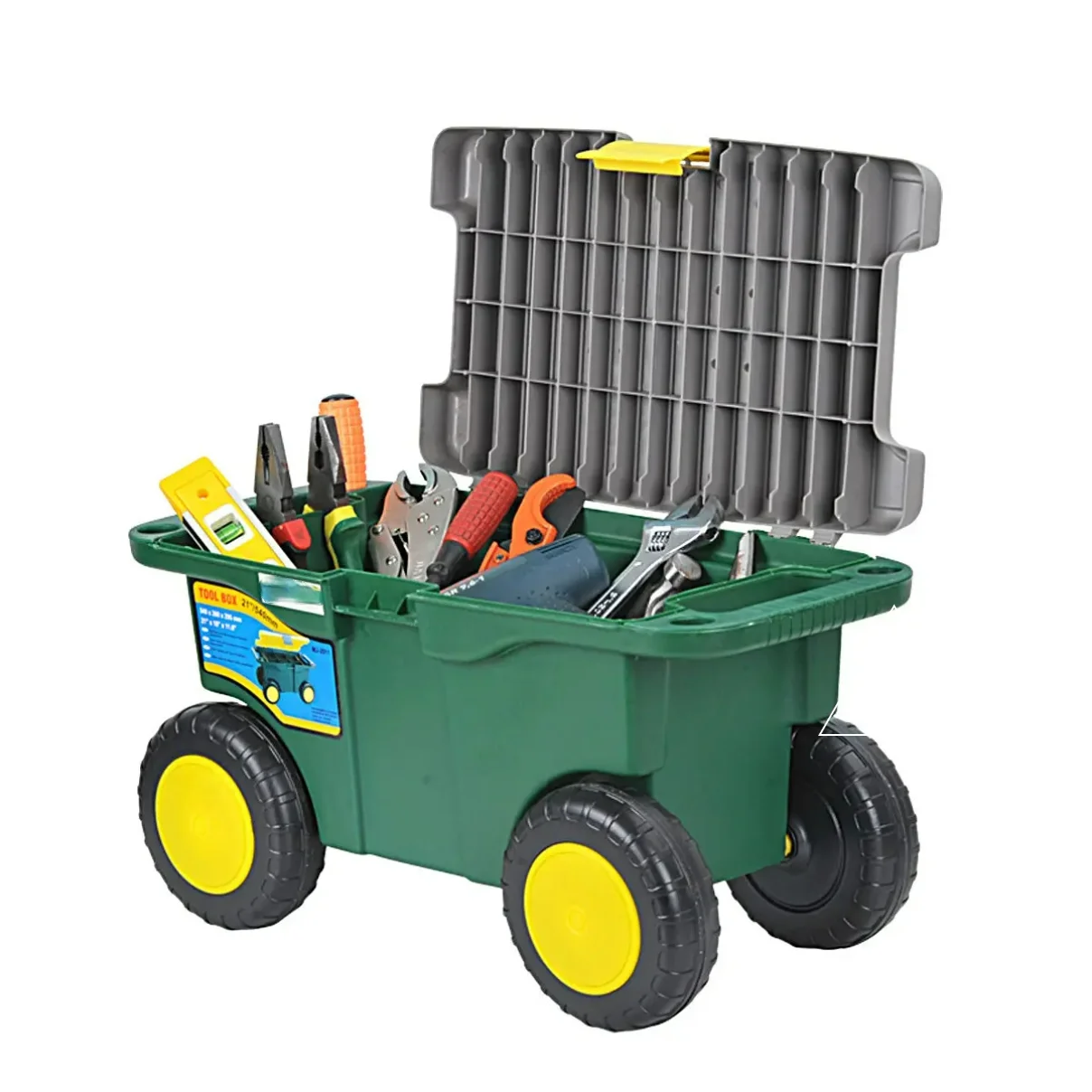 

Creative Wheeled Hardware Tool Storage Box – Heavy-Duty Plastic, Mobile Organizer for Car Accessories, Garage, Workshop, Gardeni