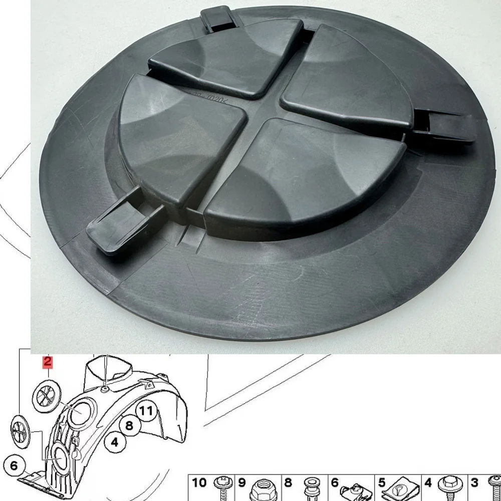 

Front Left Right Fender Liner Inner Splash Guard Mudguard Cover Fender Lining Bulb Cap for BMW Mini Cooper R55 R56 R58 2007-2015