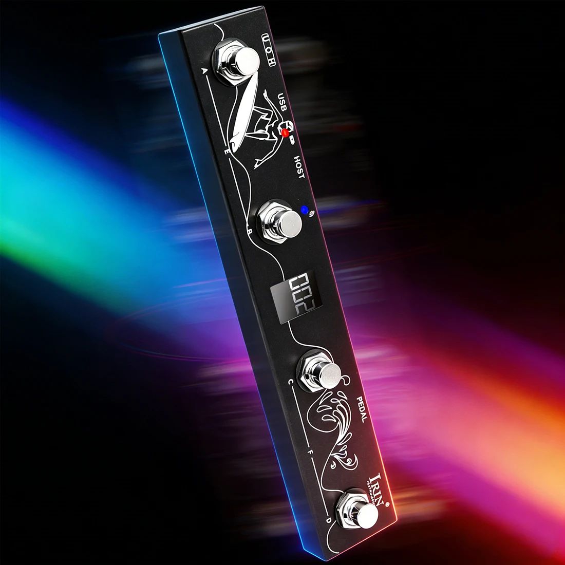 

IRIN Chocolate Plus Беспроводной 4-кнопочный ножной переключатель поддерживает функцию управления хост-интерфейсом, контроллер Midi, клавиатура MIDI