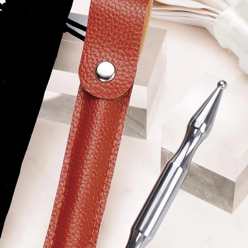 

{MX} Stainless Steel Acupuncture Rod Facial Reflexology Tools Trigger Point Massager Body Face Deep Tissue Massage Tools