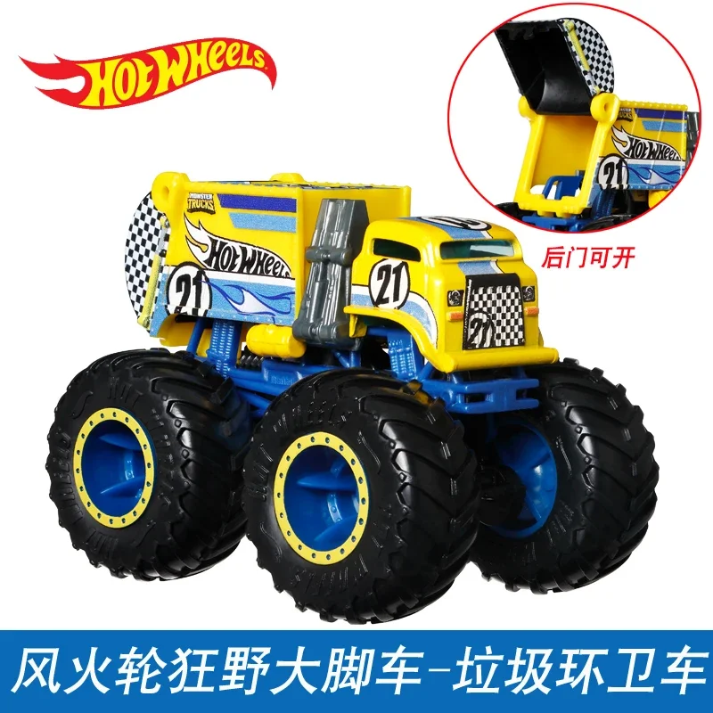 Original Hot Wheels Car Monster Trucks Big Foot modello in metallo Muscle Vehicle Off-Road Blaze Hummer giocattoli giganti per ragazzi regalo per