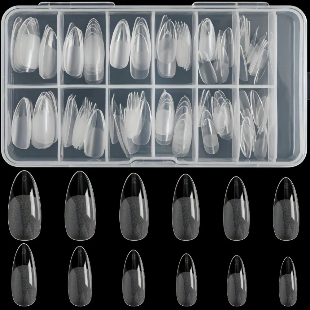 

Nail Tips 120 PCS Clear False Nails Artificial Full Cover 12 Size Acrylic Press on Nails for Nail Extension Nail Salon