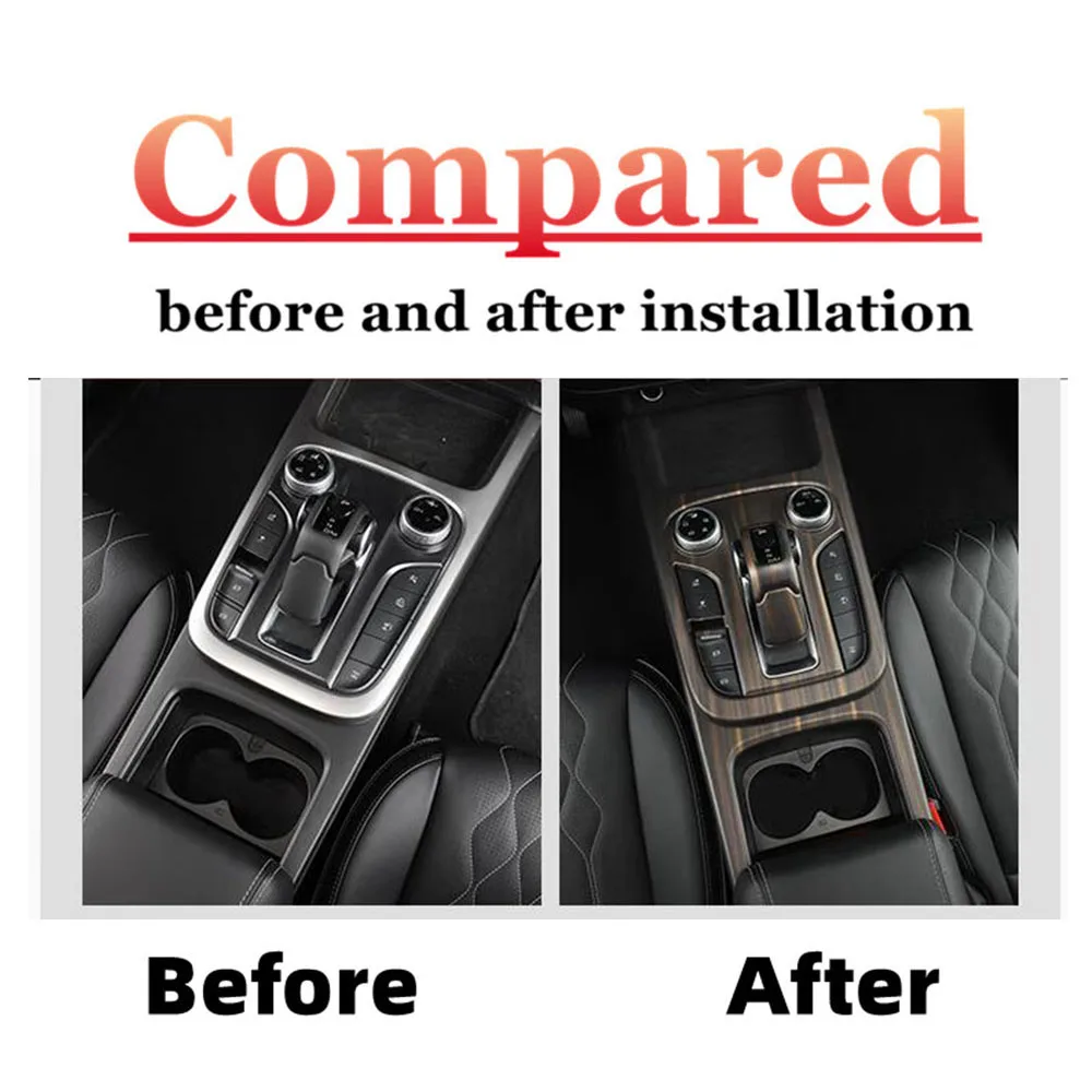 For GWM Great Wall Tank 300 2022 2023 ABS carbon wood Car gear shift knob frame panel Decoration Cover Trim Interior Accessories