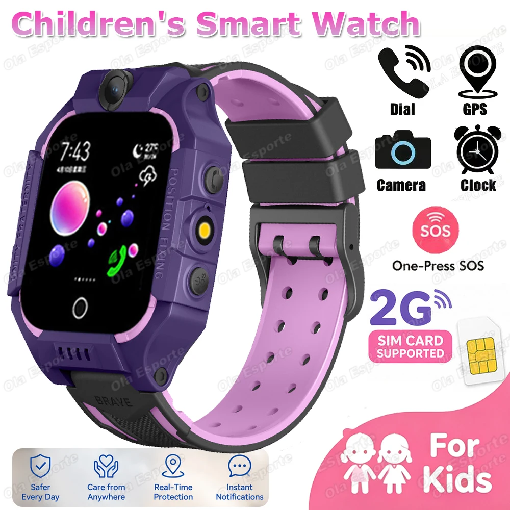 New Upgrade Children's SmartWatch Support 2G Network SOS Voice Call GPS LBS Location Camera Kids Flashlight Smartwatch 2026 H10