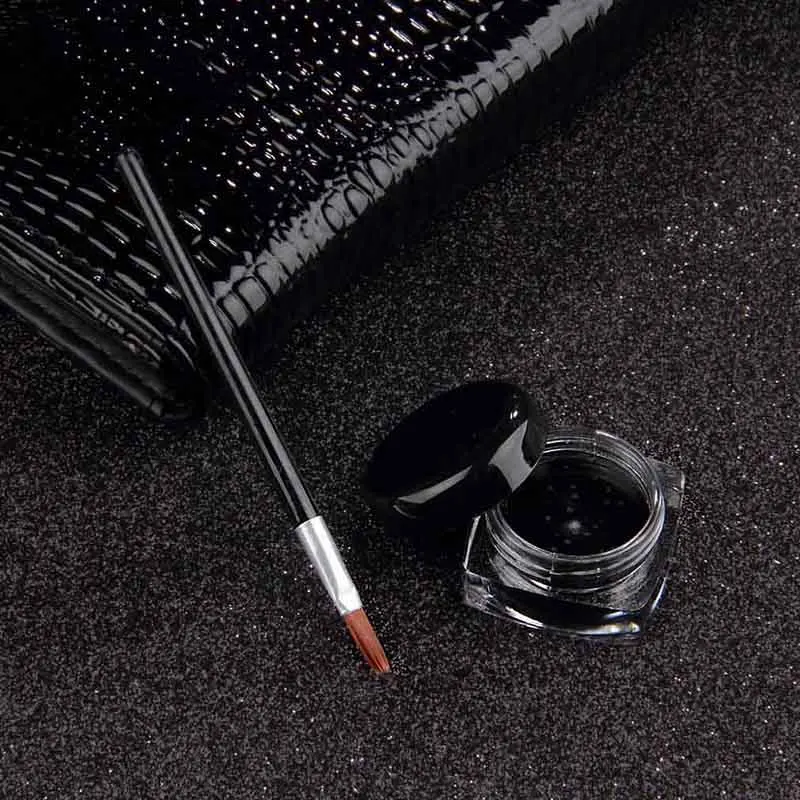 Crème eye-liner noire imperméable avec brosse, outils de maquillage professionnels, gel eye-liner, cosmétiques TSLM1, 1 à 5 pièces