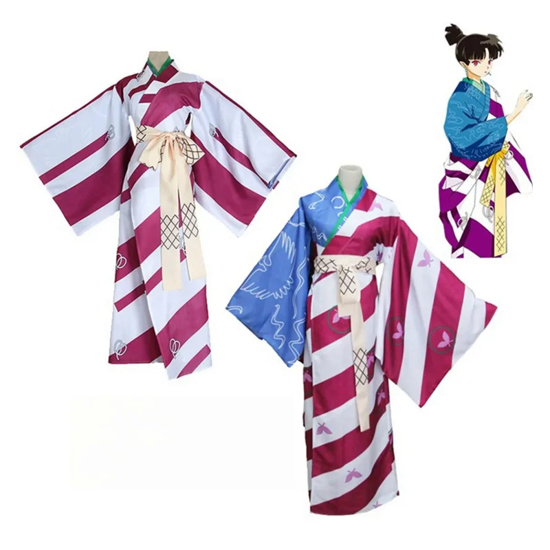 

Anime Inuyasha KAGURA Cosplay Costume Kimonos Halloween For Woman Men Clothes