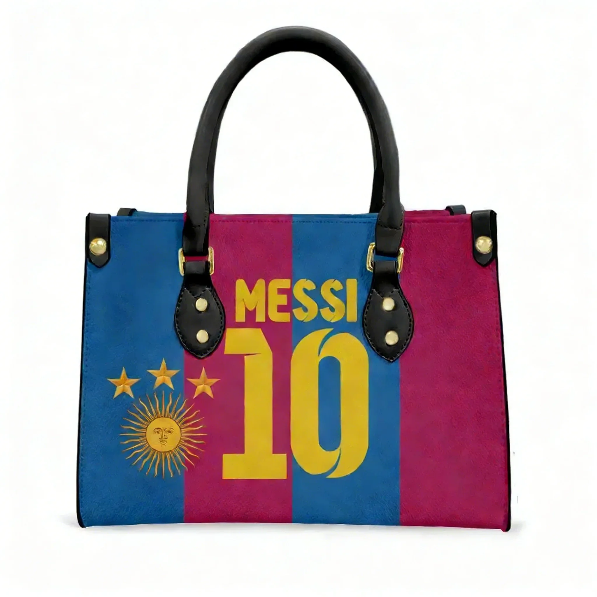 

Месси №. 10 сумок-тоут из искусственной кожи с возможностью персонализации (текст, изображение) для женщин и мужчин, деловые, для покупок, подарочные