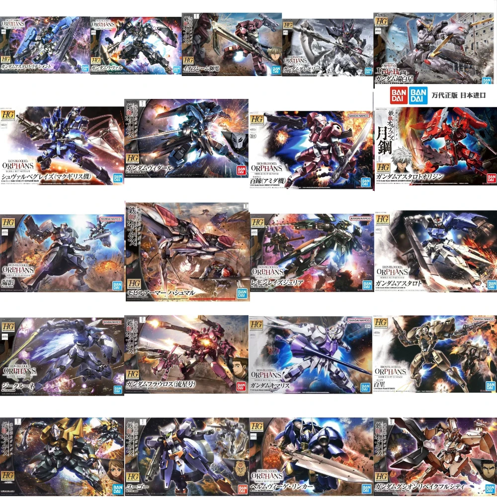 Bandai Gundam modelo Kit HG IBO Bae Barbatos Lupus Rex Gusion Rebake Flauros Ryusei Go Kimaris Vidar Gunpla Anime figuras de acción