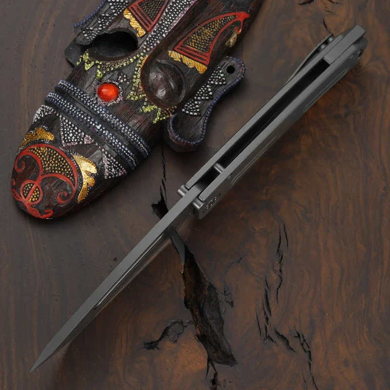 고경도 야외 캠핑 접이식 칼 D2 블레이드 스틸 핸들 사냥 전술 생존 유틸리티 과일 칼 EDC 도구