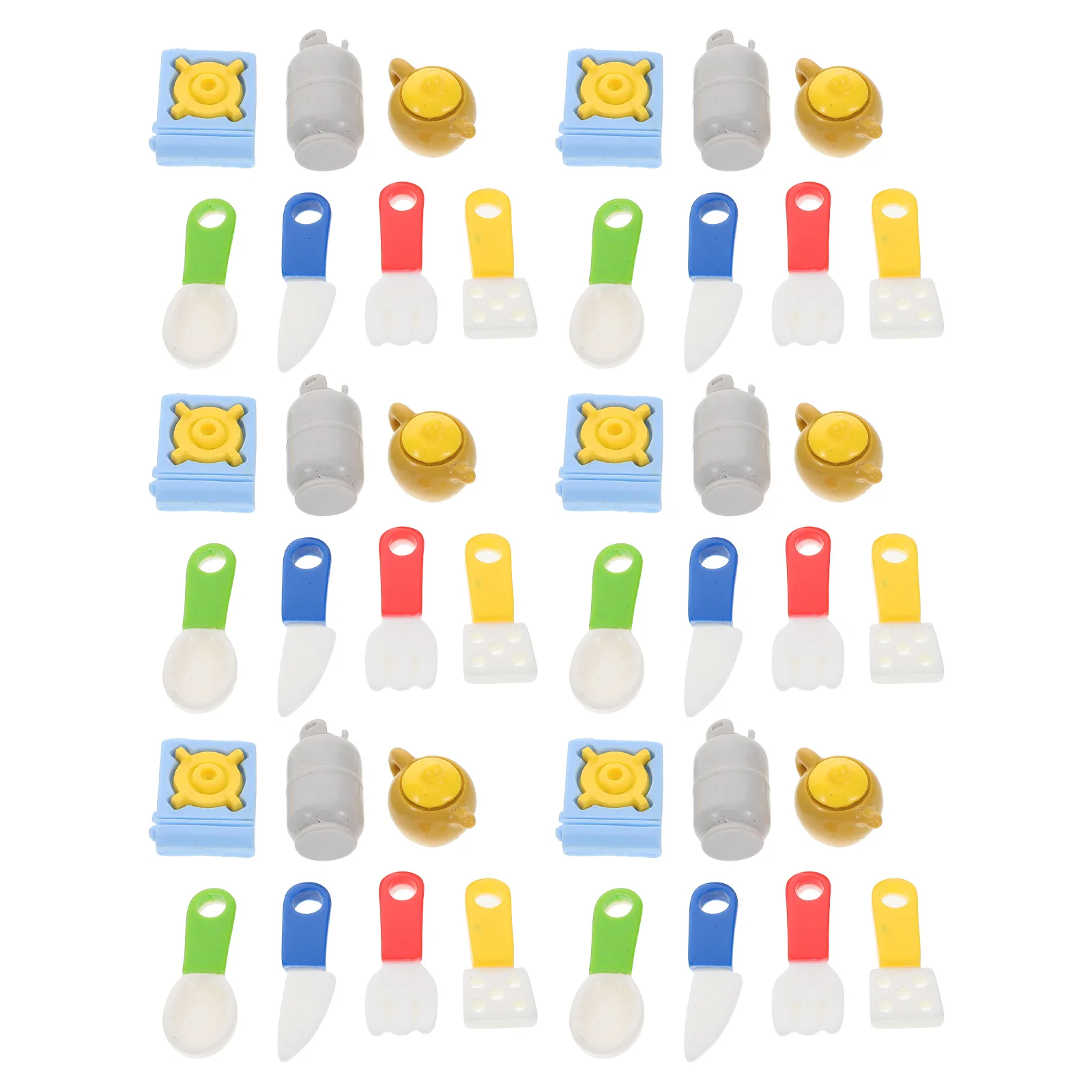 6 セットドールハウスおもちゃミニキッチンセットリアルなふり樹脂調理器具互換性装飾家具飾り