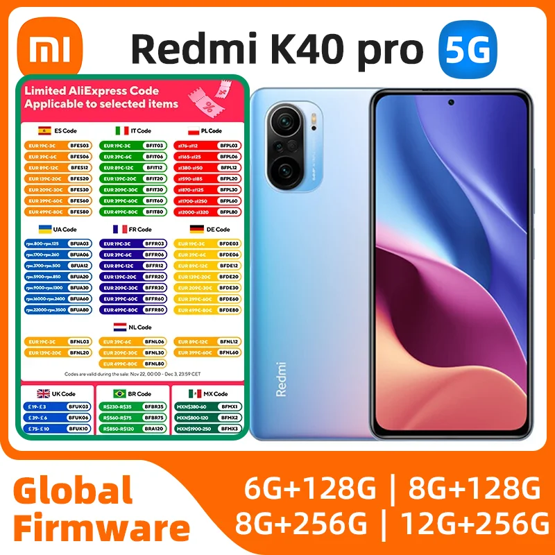 xiaomi redmi k40 pro Android 5G Unlocked 6.67 inch 12GB RAM 256GB ROM All Colours in Good Condition Original used phone