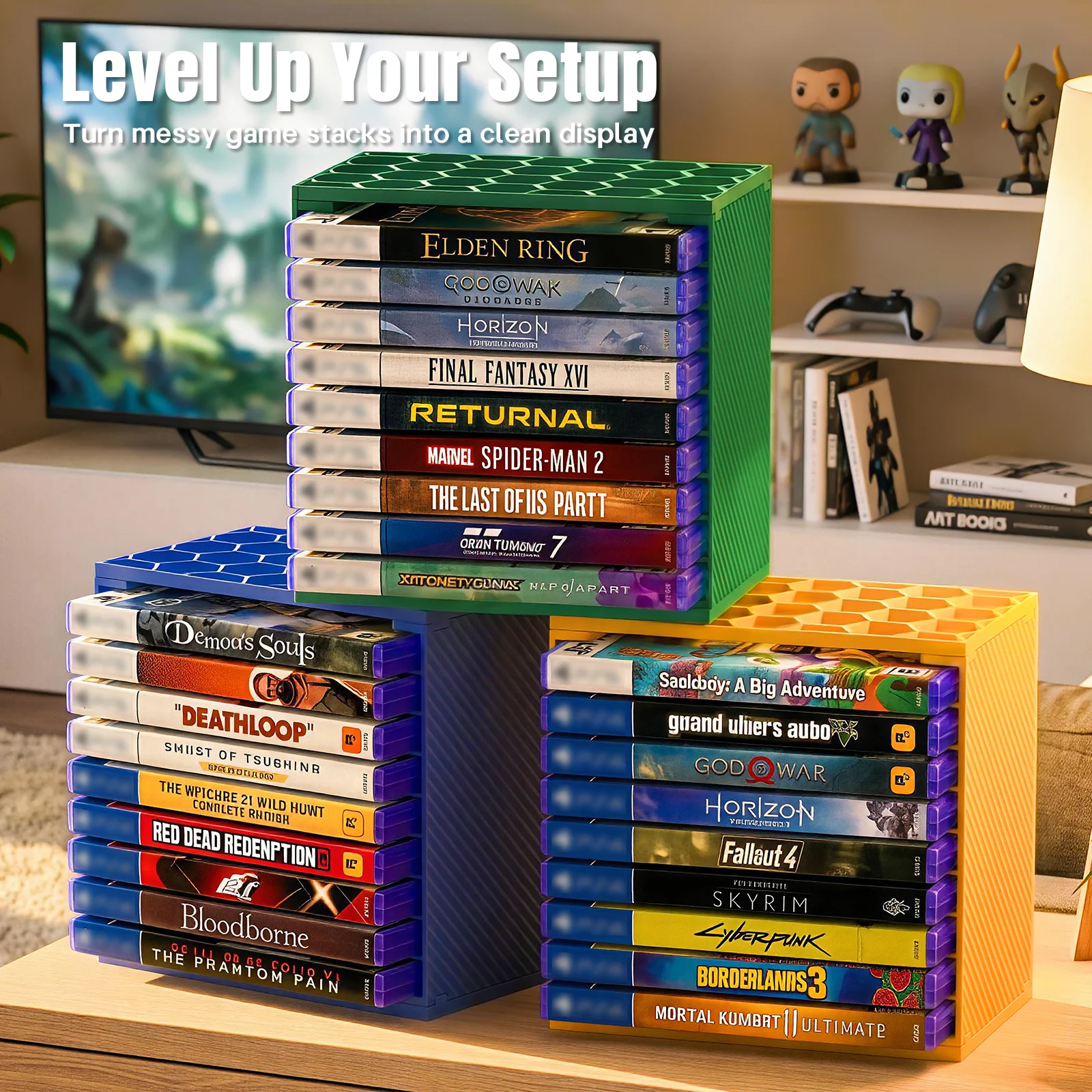 

3PCS Video Game CD Rack Manager For Switch 2 Xbox PS5 Expandable Game Box Storage Tower Game Accessories