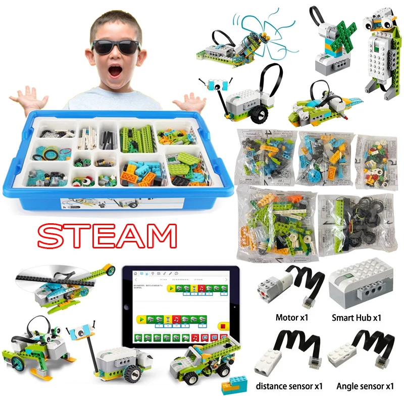 WeDo 2.0 Robotics Construction Core Set Building Blocks Compatible with 45300 Scratch 3.0 Educational DIY Toys NEW 280PCS Parts