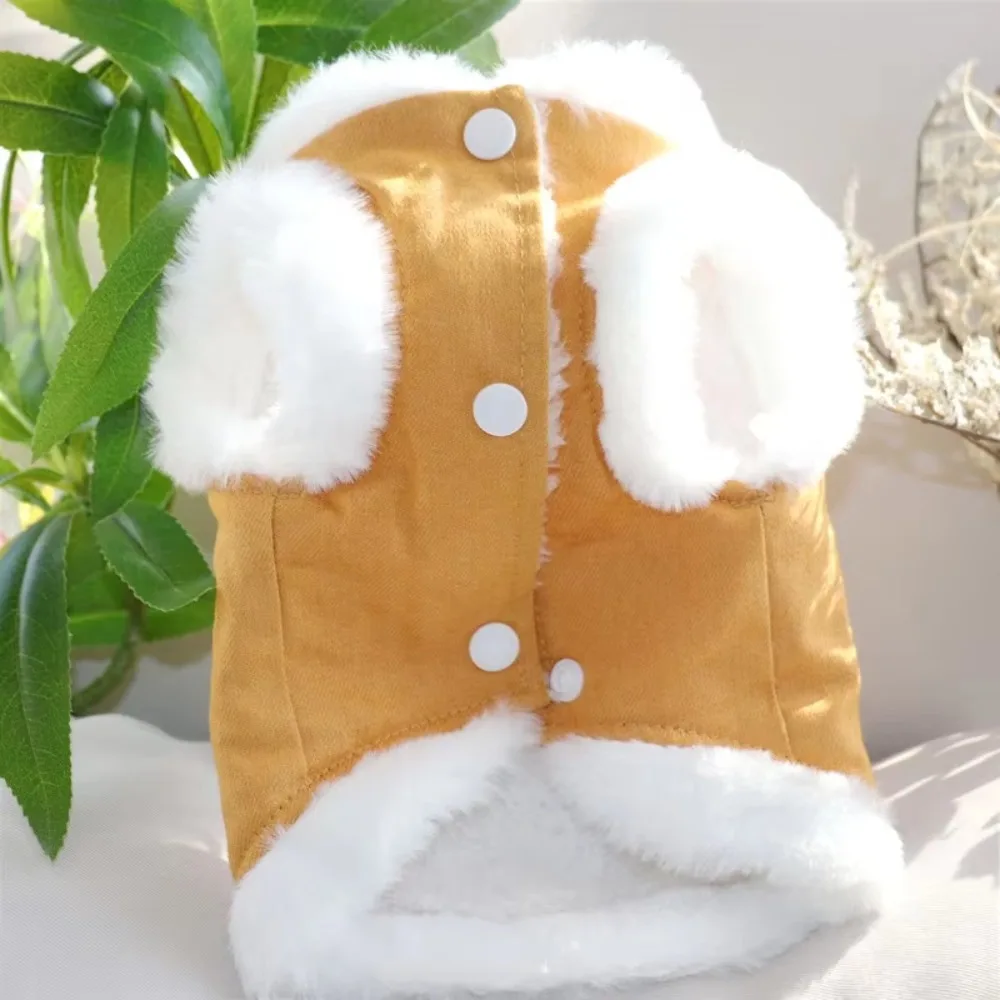 Creative Soft Bear Pattern Dog Clothes Comfortable Warm Pet Cotton Coat Thick Stylish Pet Warm Vests Winter