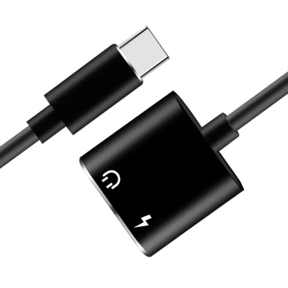 نوع C مقسم صوت 10 واط سماعة 3.5 مللي متر محولات الصوت لشاومي 8 9 سامسونج USB C إلى 3.5 مللي متر جاك سماعة شحن محول