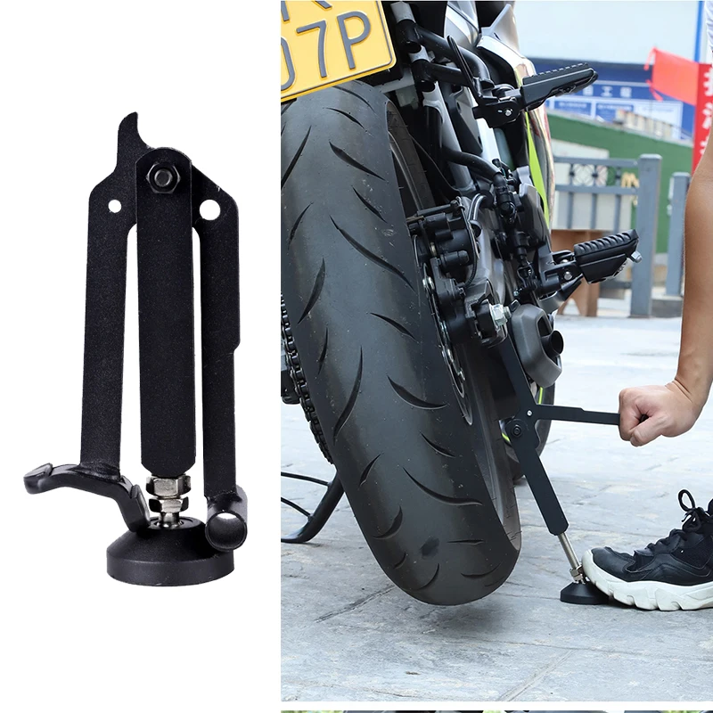 

Portable Motorcycle Folding Lifting Support Labor Saving Motos Maintenance Tools Lift Stand Jack Adjustable Lifting Frame