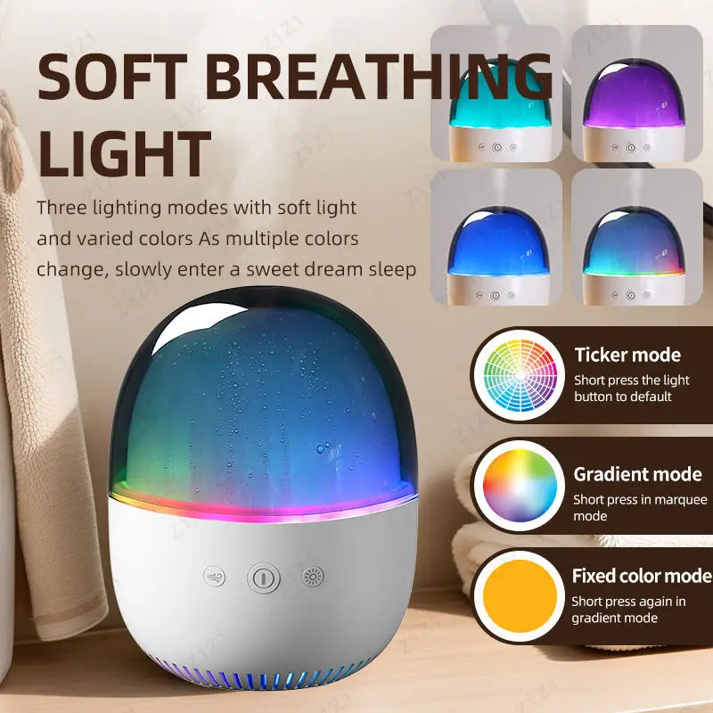 Egg Shaped Belt Rainbow Light Humidification Aromatherapy Machine USB Ultrasonic Atomization Aromatherapy Machine