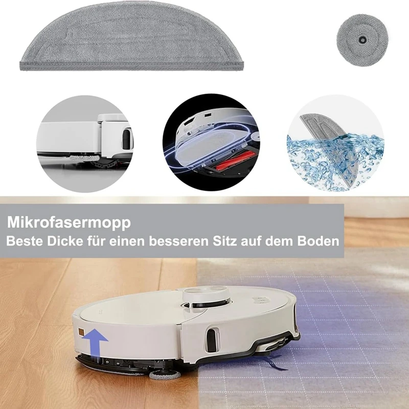 AD23-For Roborock S8 Maxv Ultra فرشاة جانبية رئيسية فلتر Hepa ممسحة قماش أكياس الغبار جهاز آلي لتنظيف الأتربة الملحقات