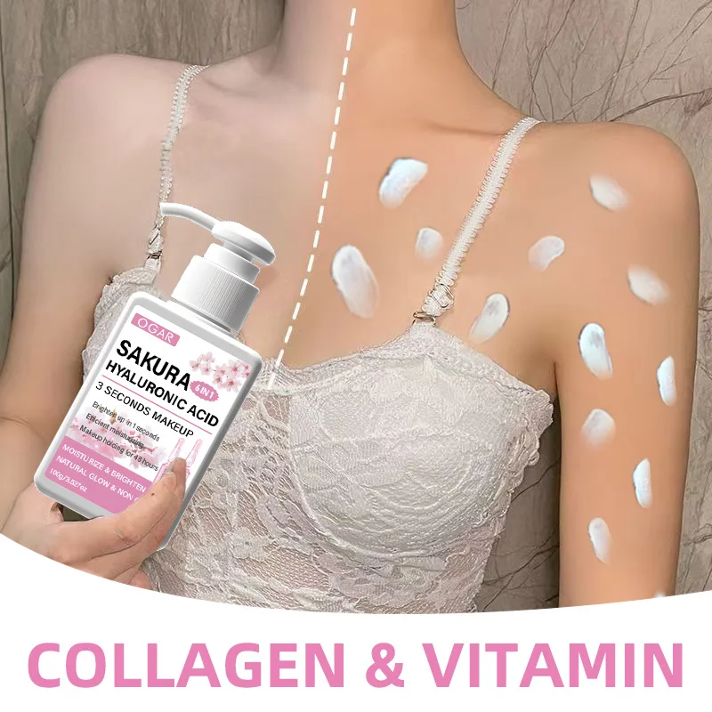 Sakura Plain Cream Brightening Moisturizing Body Lotion Natural Not Fake White Refreshing Not Greasy 100g