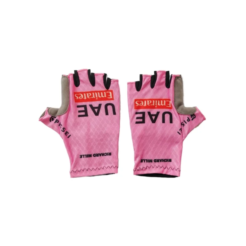 تنفس الصيف الطريق ركوب الدراجات نصف اصبع قفازات جولة فرنسا فريق بطانة حماية من السيليكون امتصاص الصدمات مثل Pogacar #6