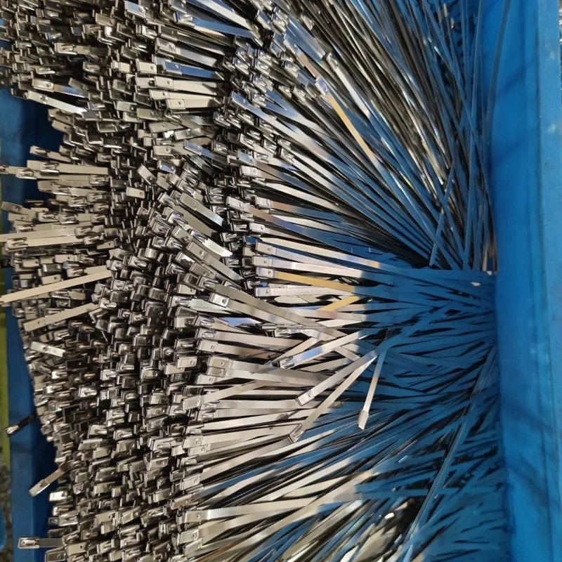 Self-locking Cable Ties 201 Stainless Steel Self-locking Cable Ties 1000 Pieces 4.6mm Tightening Clamp Bundling Strapping Tool