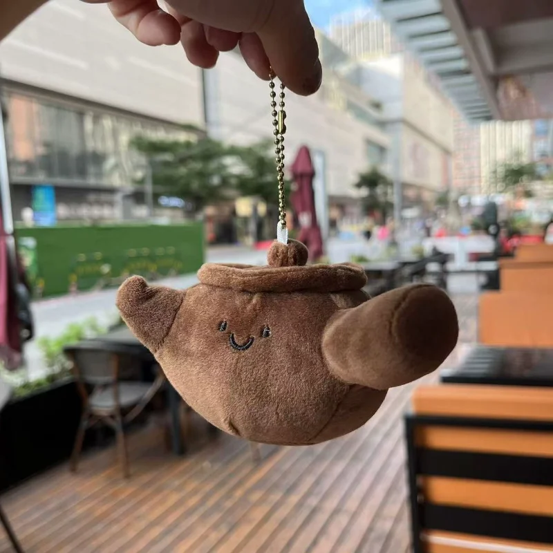 Cute Medicine Pot Plush Keychain Funny 'Cure All Diseases' Pendant Ins Style Stuffed Doll for Backpack Decoration Gift