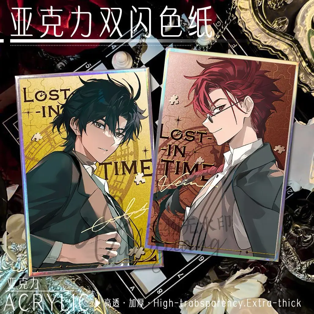 Anime LINK CLICK Charles Lucas Cosplay acrílico doble Flash papel de colores tarjeta de escritorio adorno Fans regalos de navidad