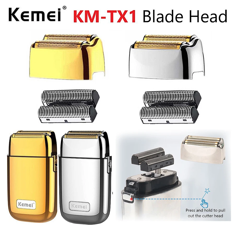 Kemei Professional Replacement Foil and Cutter Blades Set Suitable For KM-TX1 Shaver Original Electric Shavers Blades