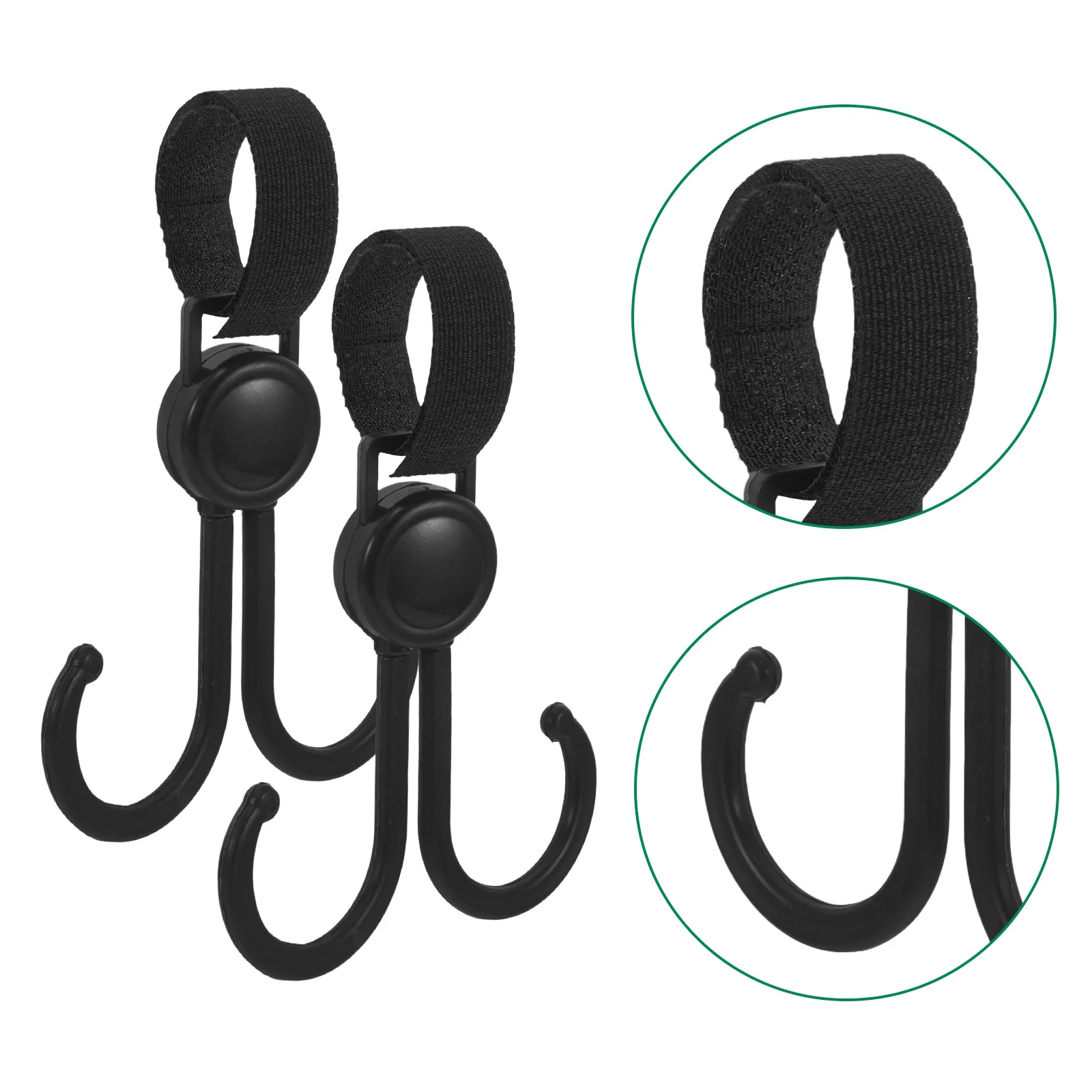 

10Pcs Practical Shopping Trolley Hook Sturdy Plastic Strong Load Bearing Stroller Hanging Hook for Baby Stroller Bags