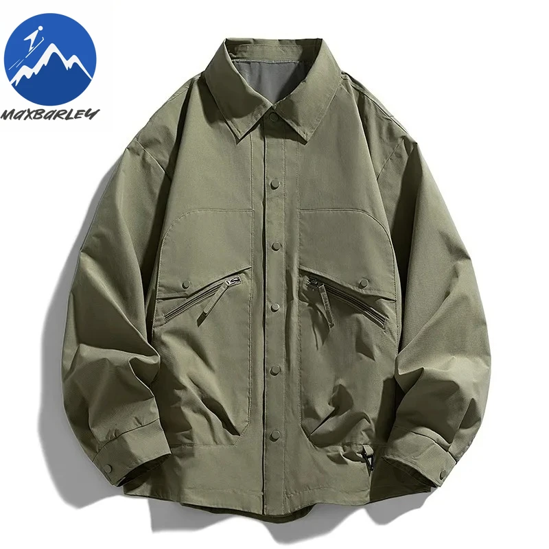 Maxbarley Plus Size Jacket Mens Fashionable Casual Adventure Windbreaker Loose Fit Lightweight Comfortable Autumn Outerwear 8XL