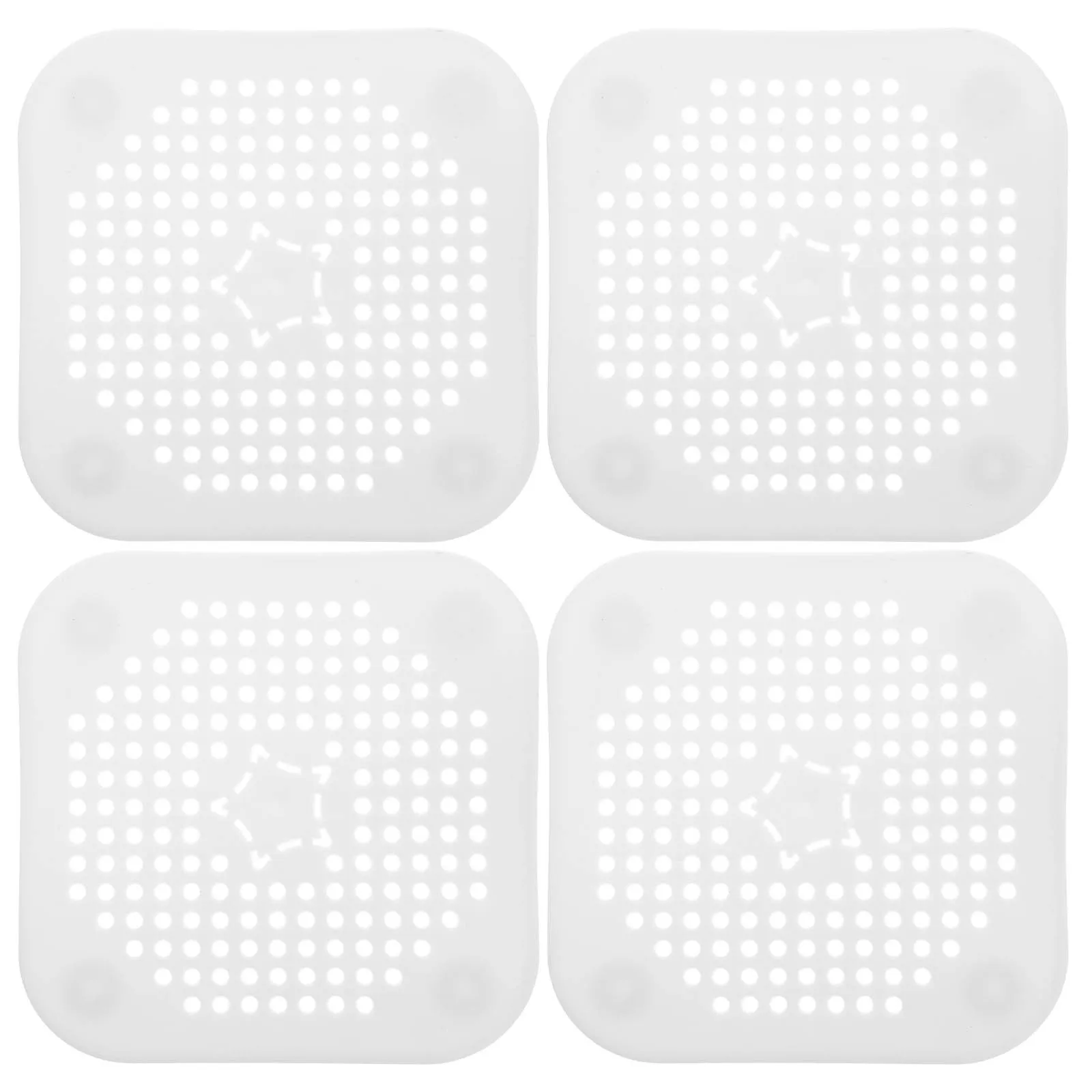 

4 Pcs Sink Filter Floor Drain Silicone Pad Hair Blocker for Shower Bathroom Cover Covers Tub