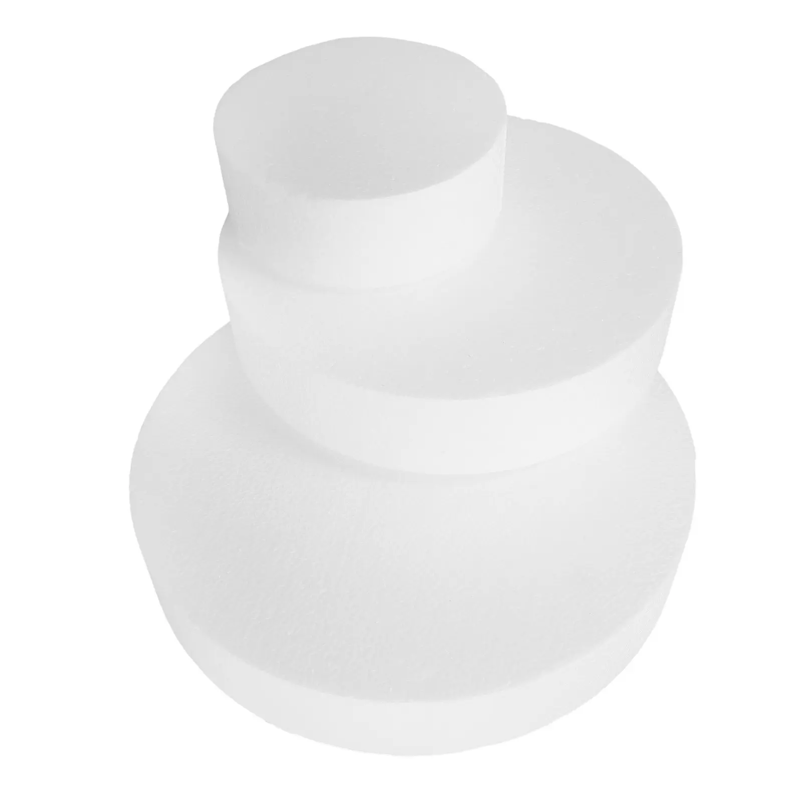 3 Layer Foam Cake Dummies White Multi Tier Round Fake Cake Bases Fondant Decorating Practice Display Wedding Birthday Party