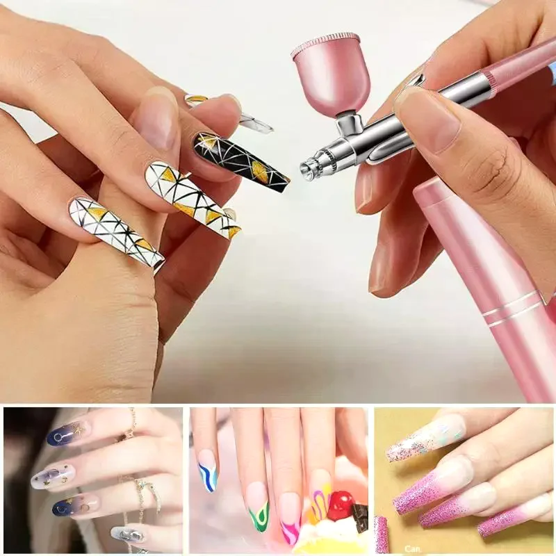 /YOV/Portable Airbrush Compressor Set USB Charging 03mm Nozzle For Painting Tattoo Makeup
