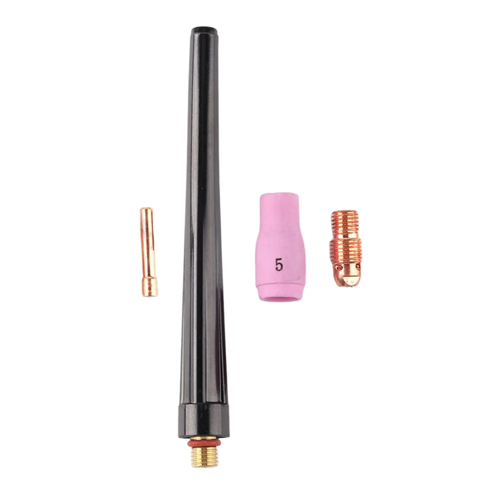 4 Uds consumibles de soplete de soldadura TIG accesorios de soldadura de argón juego de herramientas de repuesto de boquilla de cuerpo de pinza para WP-17/18/26