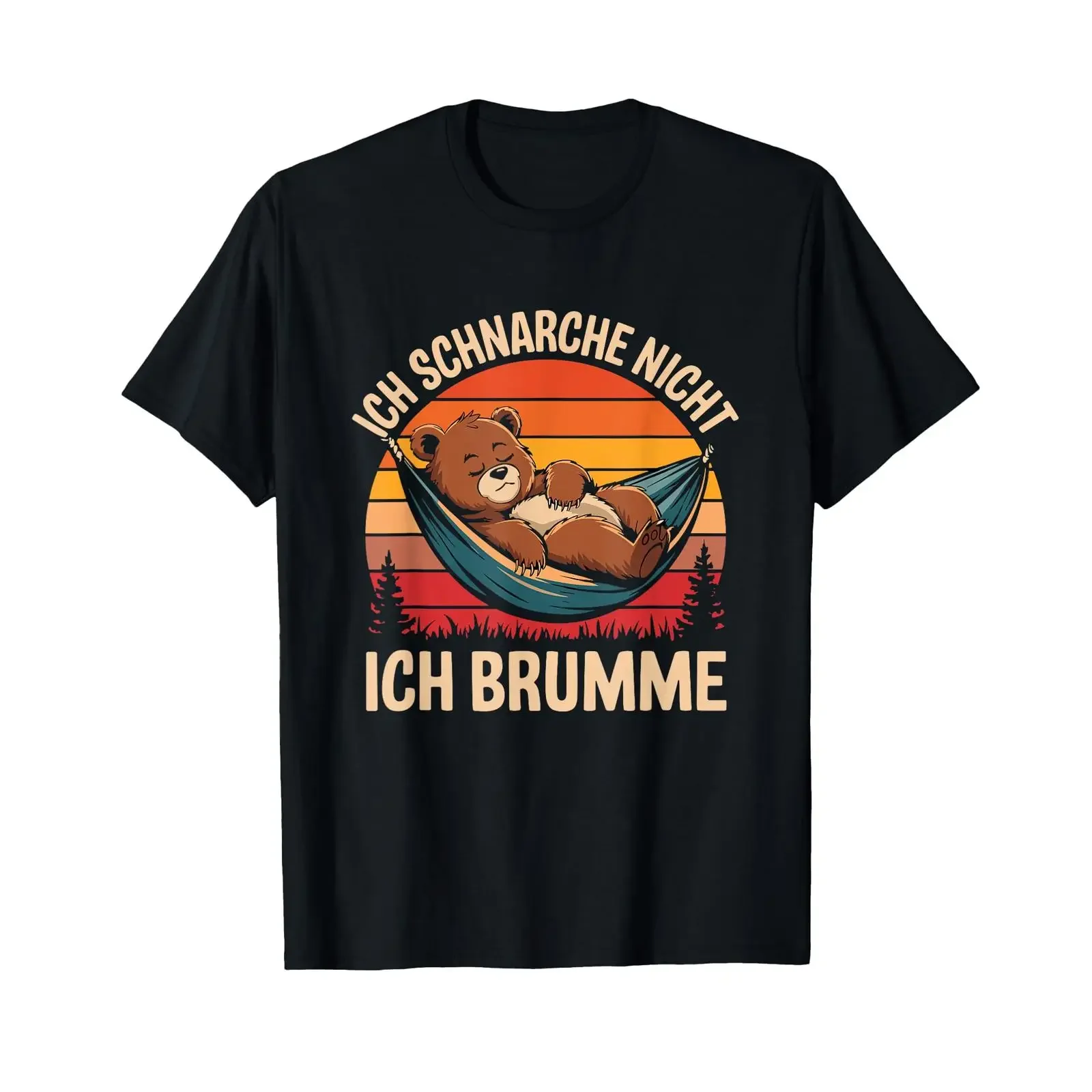 I Don't Snore Hum Bear Hammock T Shirt vintage Washed fashion Versatile Unisex Breathable graphic Soft Comfortable homme