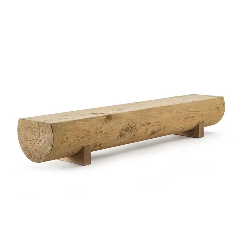 

Nordic solid wood bench personality creative vintage log pier hotel homestay rest bench entrance leisure stool