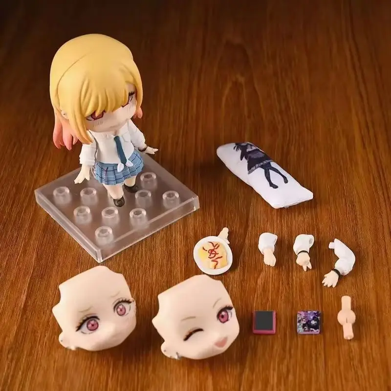 My Dress‑Up Darling Marin Kitagawa Shizuku Kuroe Kawaii Action Anime Figure Q Version Swap Face Model Toy Collectible Fan Gift