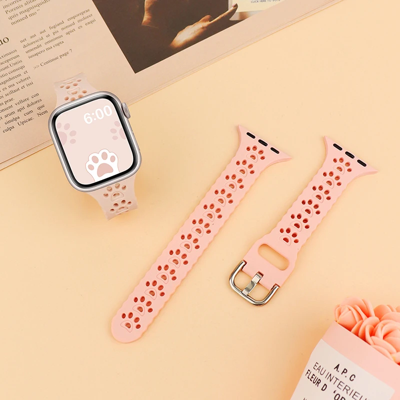 Sport Silicone Strap for Apple Watch Ultra Band 49mm 45mm 44 42 38 40 41 mm woman Bracelet for correa iWatch Series 8 7 SE 5 4 3