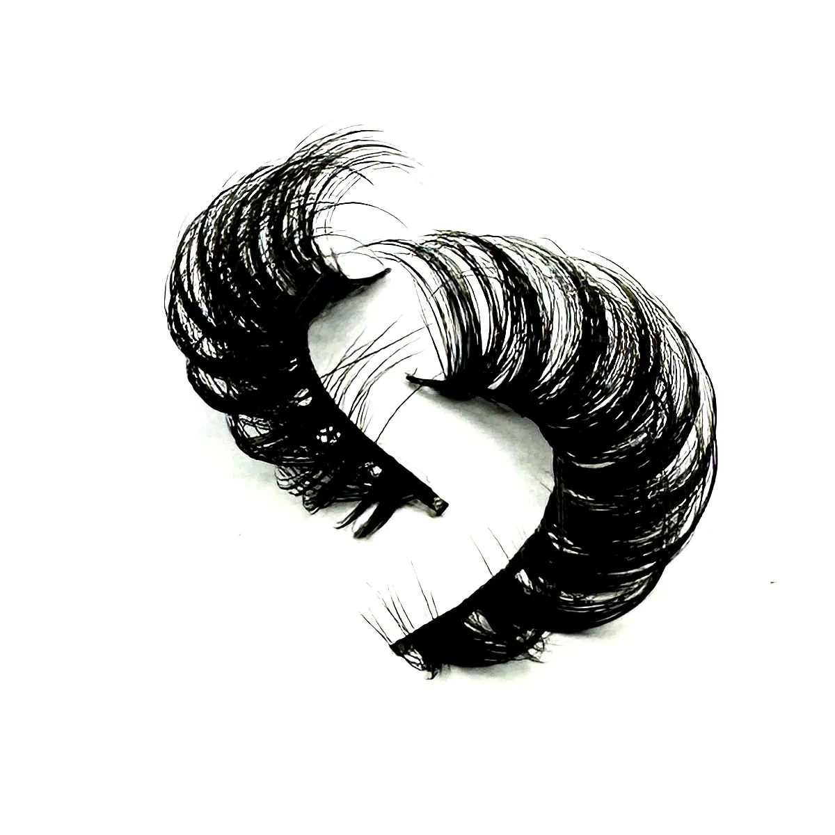 Cils oeil de chat 3D faux cils naturels D Curl moelleux doux croix 5 paires Manga cils vaporeux naturel Extension de cils maquillage