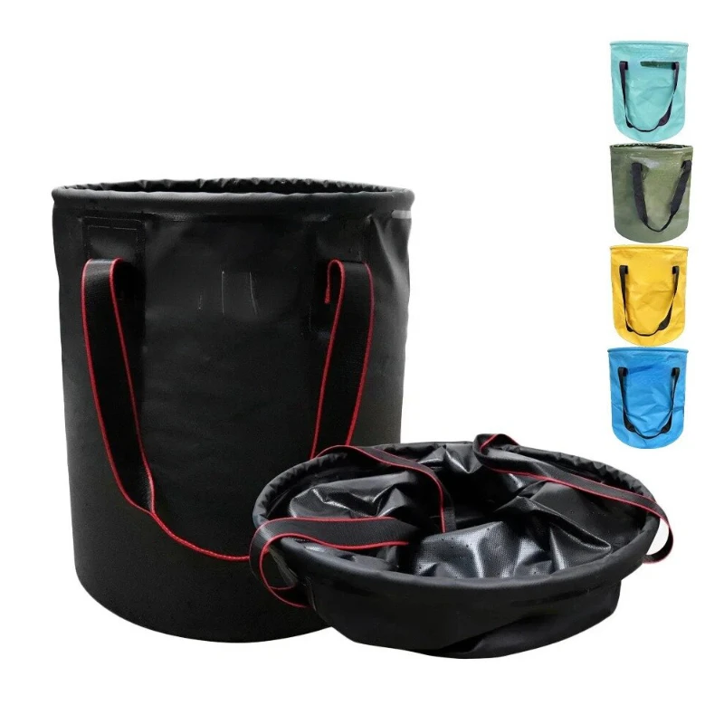 Sports Outdoor Folding Bucket Portable PVC Fishing Bucket, Camping Picnic Travel Portable Multifunctional Bucket