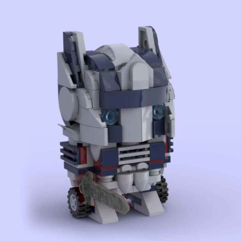 

MOC желтый автомобиль-трансформер Mecha Brickheadz сборочная модель игрушка-головоломка подарок на день рождения серии Moive боевой робот строительные блоки