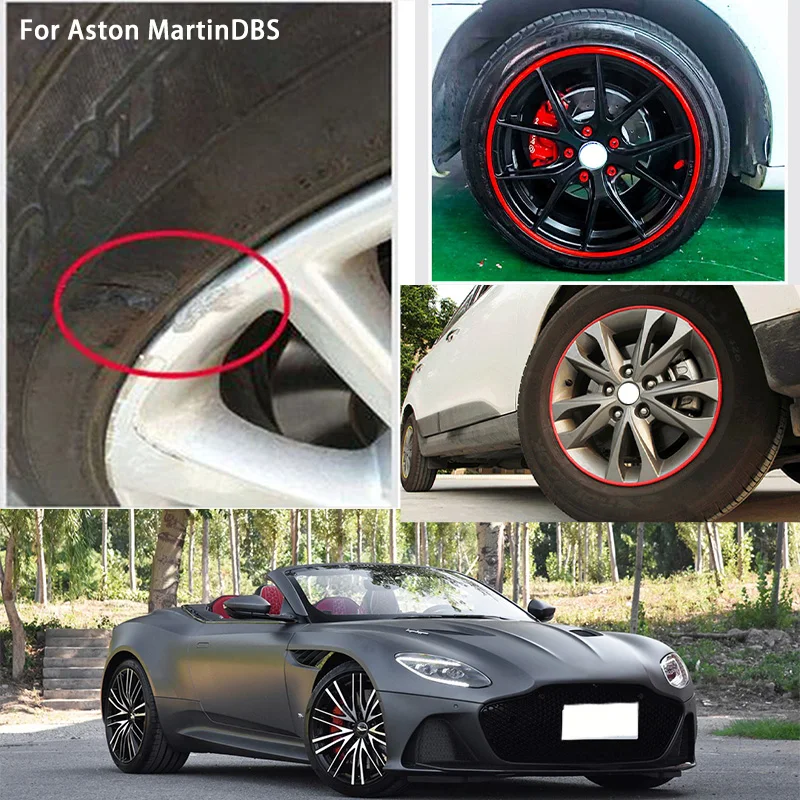 

For Aston MartinDBS Car Wheel hub Protective Ring wear-resistant decoration parts tire anti-leakage anti-collision rubber strip