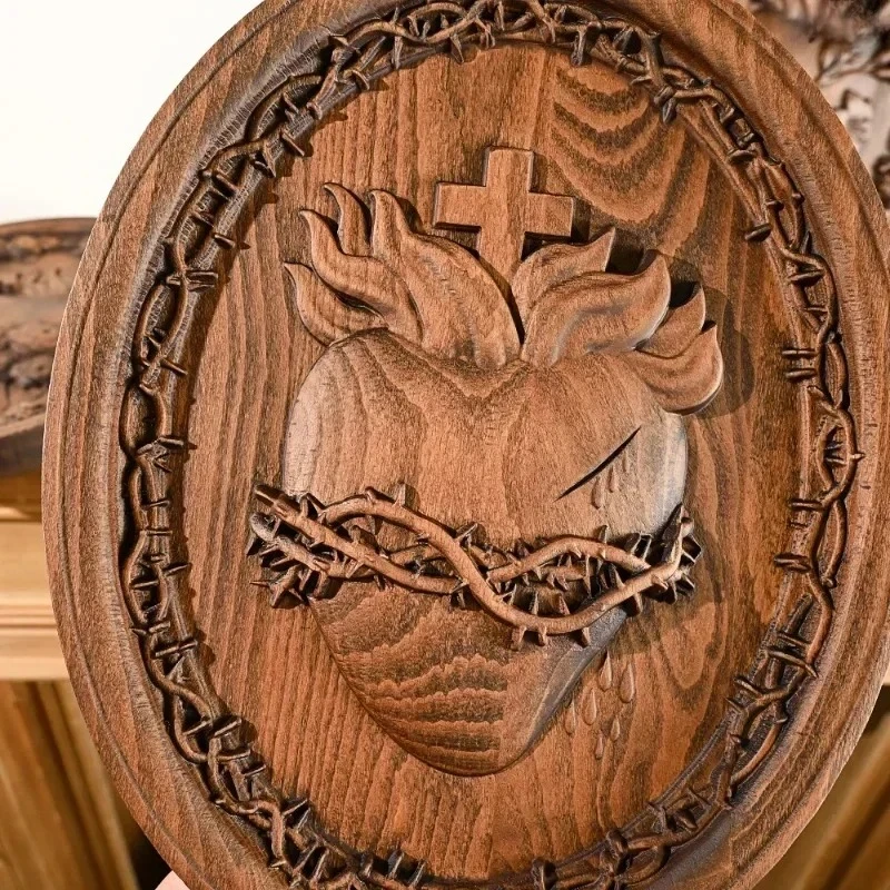 Escultura em Madeira Sagrado C - Home Decor Rustic avaliação e preço